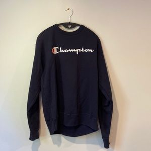 Classic navy blue champion crew neck